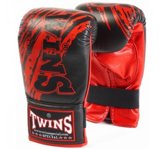 Тренировочные снарядные перчатки Twins Special (TBGL-1F-TW2 black/red)